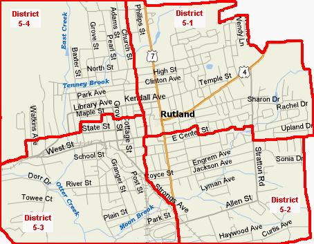 Rutland City District Map